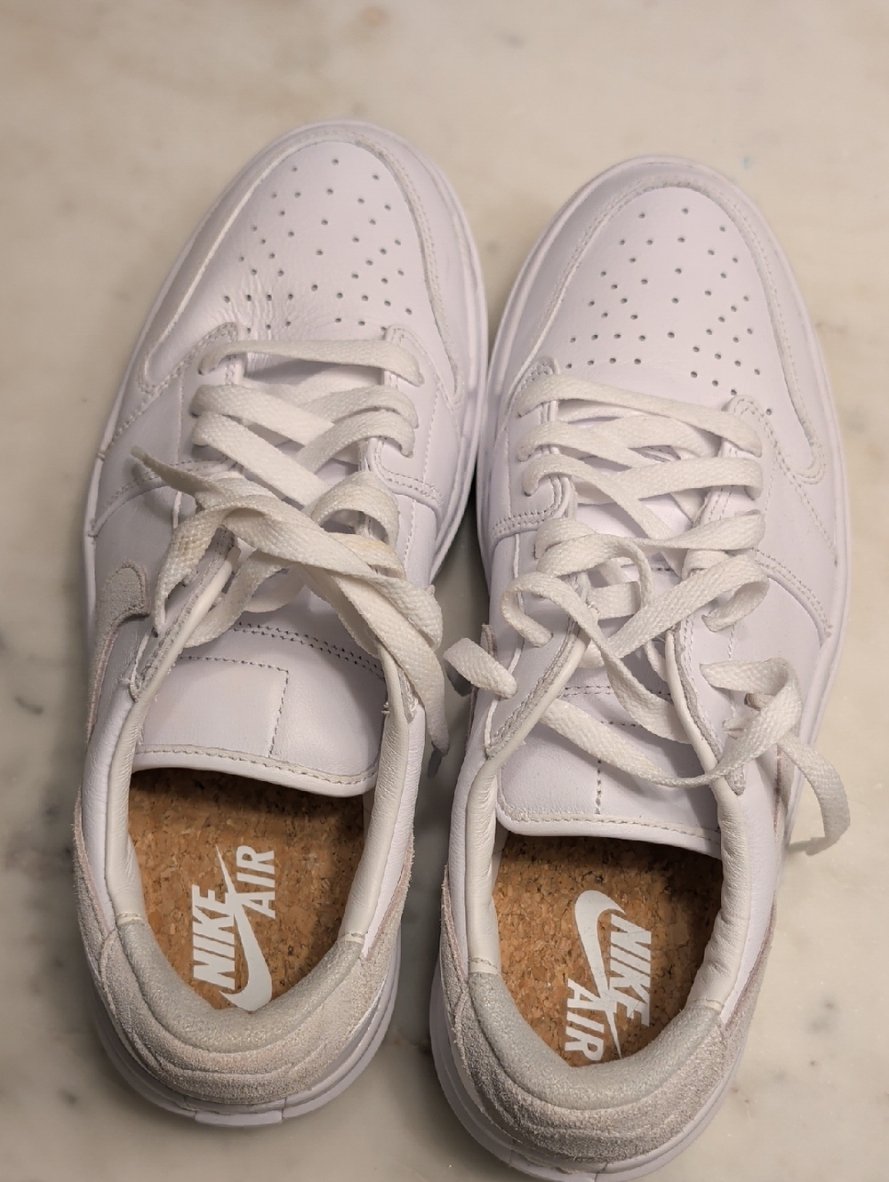 Nike AIR Platform White And Gray Low-Top Leather Sneakers